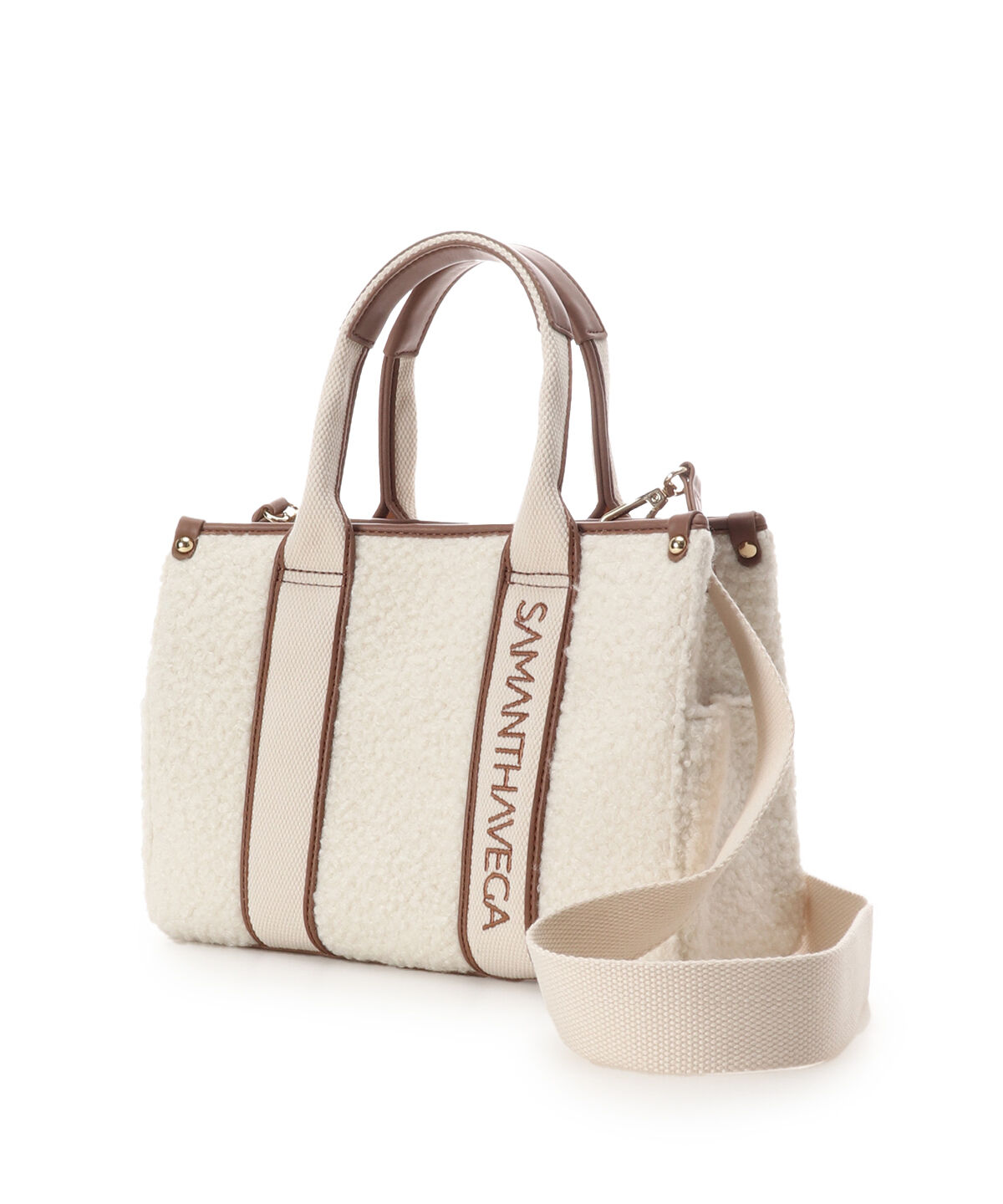 Samantha Vega「ロゴテープボアハンドバッグ（小）」|ハンドバッグ|