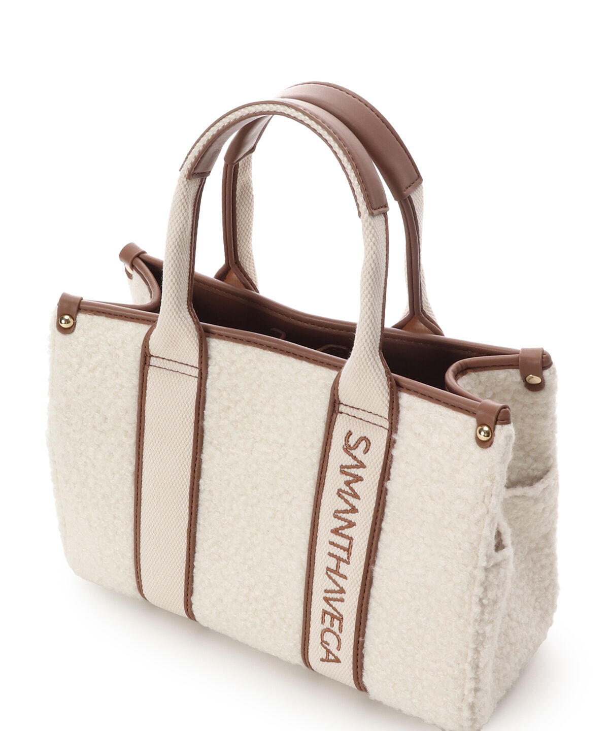 Samantha Vega「ロゴテープボアハンドバッグ（小）」|ハンドバッグ|