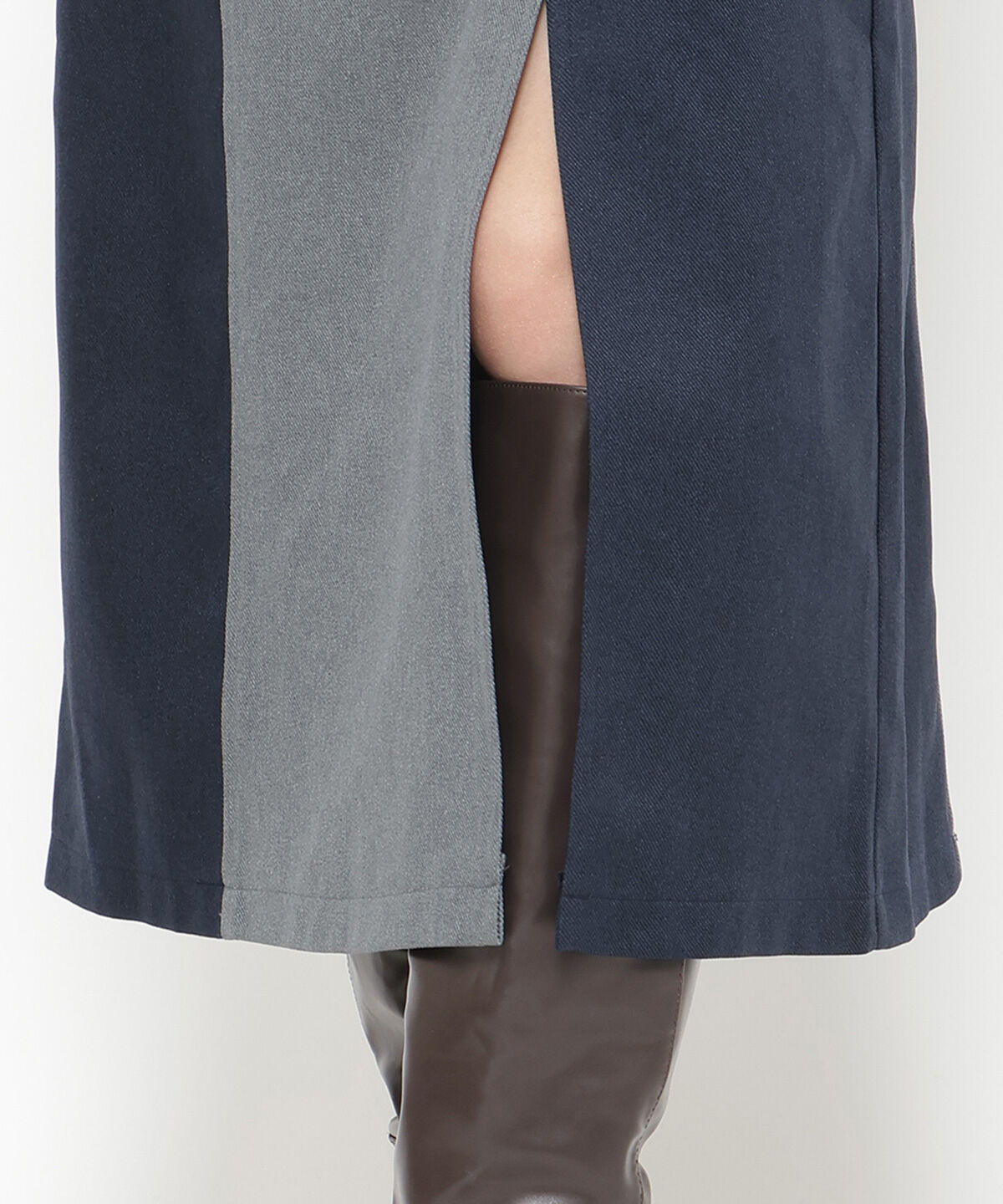 アンドクチュール「サイドリボン配色ジャンスカ」|ジャンパースカート|