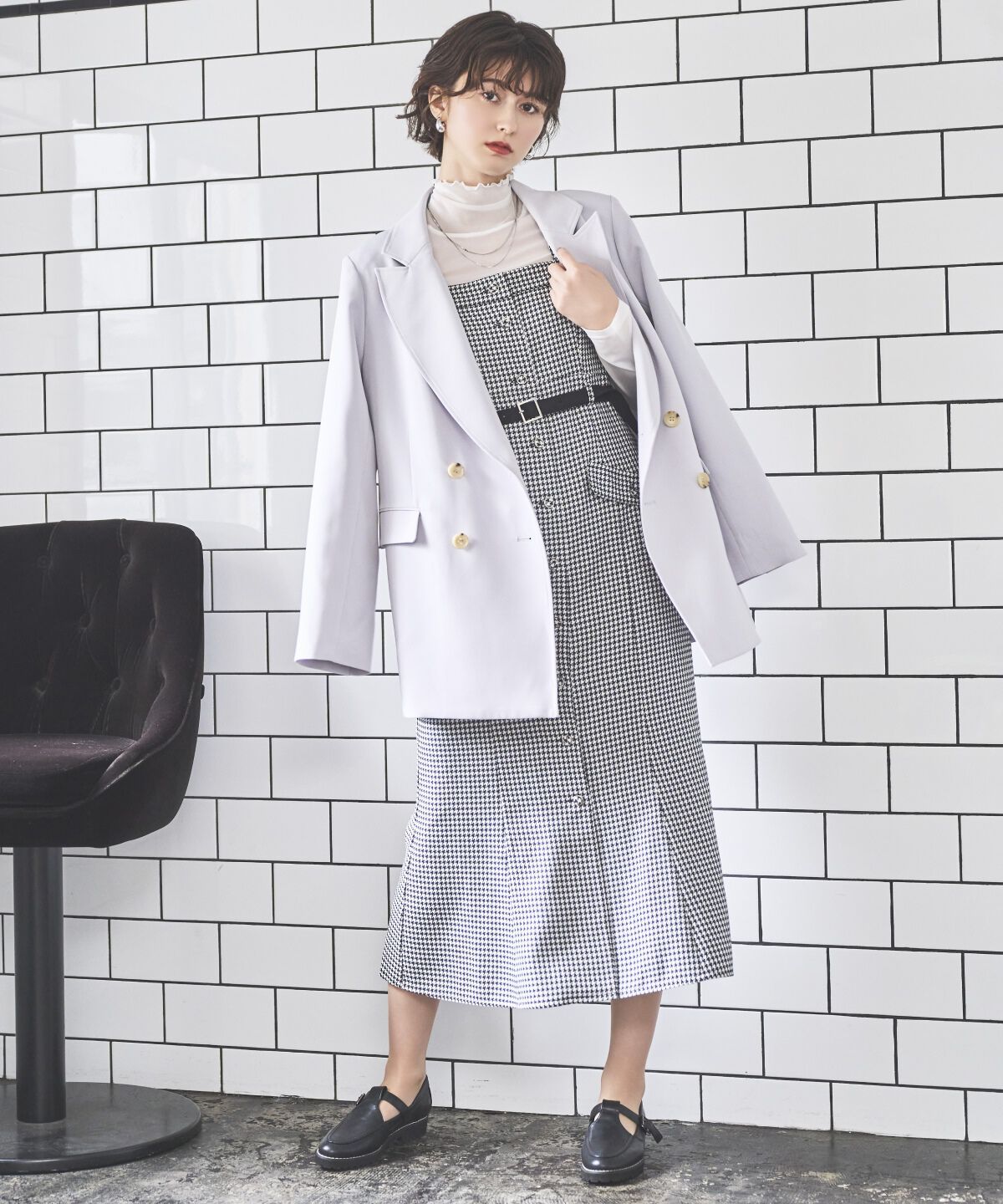 アンドクチュール「ダブルブレストオーバージャコット」|テーラードジャケット|