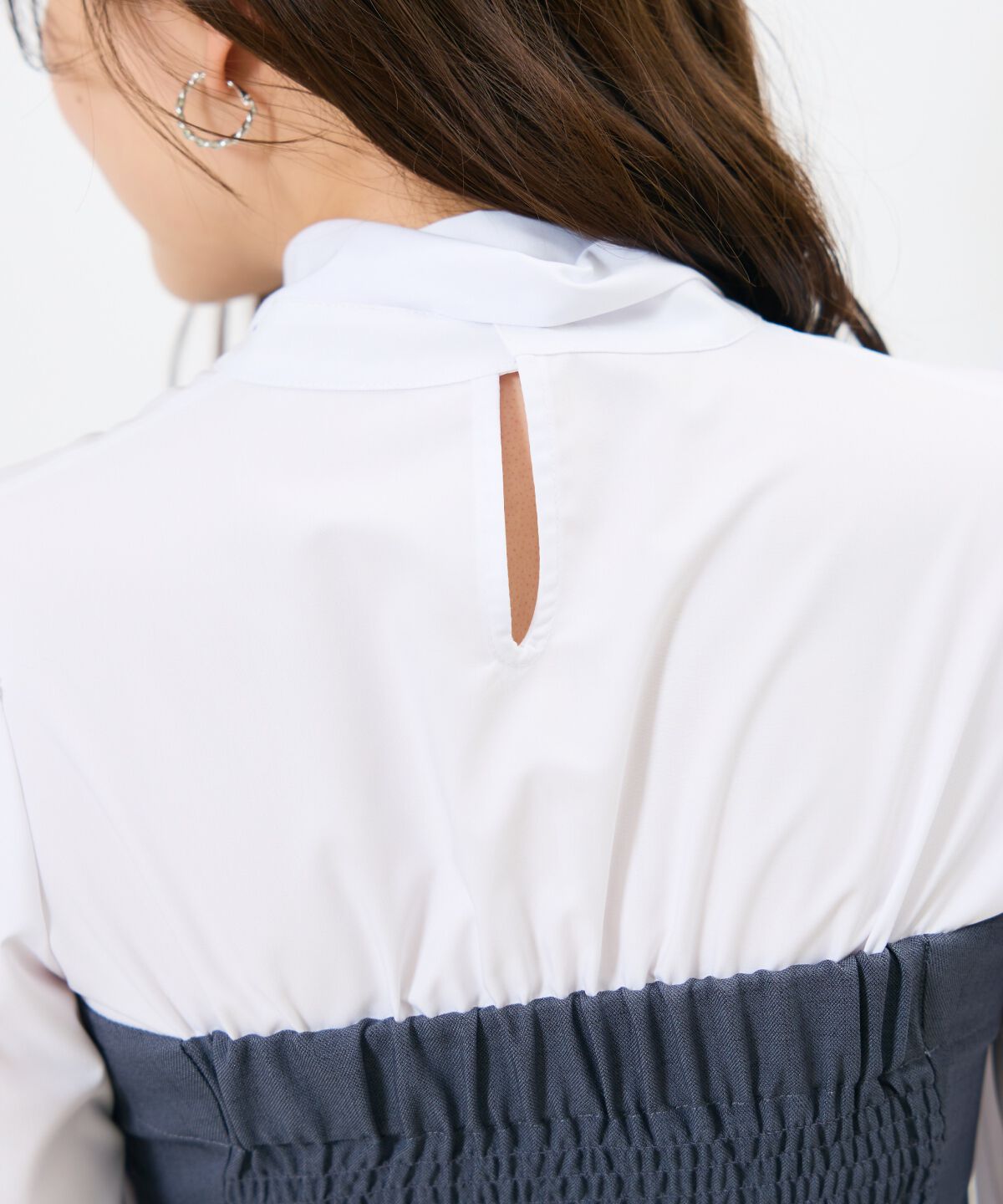 アンドクチュール「ヨーク切替リボンタイワンピース」|ワンピース|