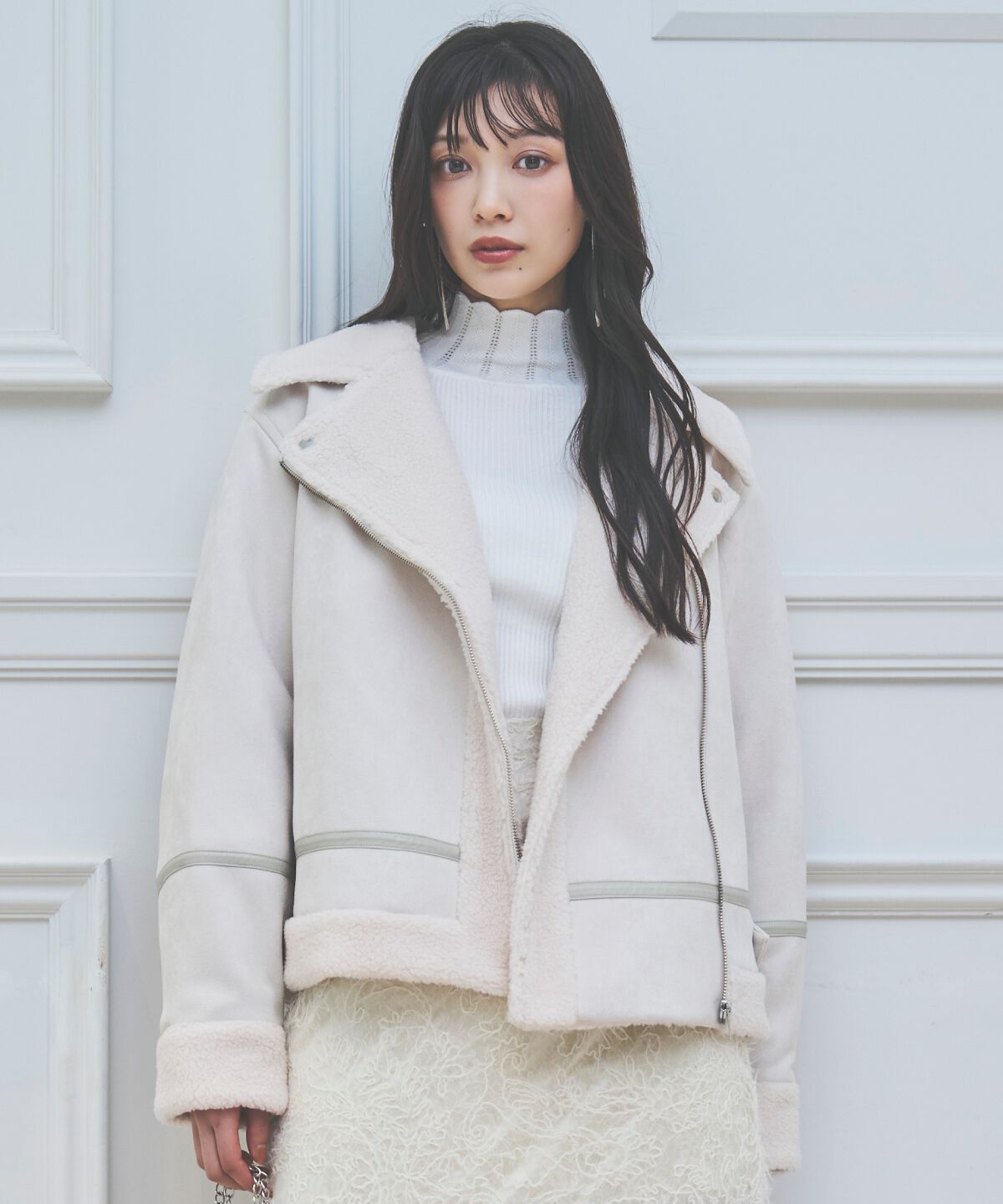 アンドクチュール「ムートンボアライダースブルゾン」|その他|