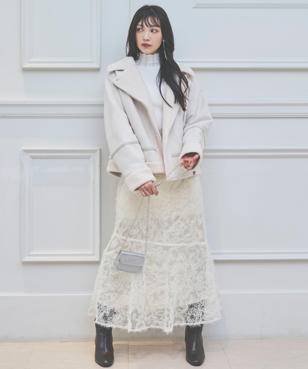 アンドクチュール「ムートンボアライダースブルゾン」|その他|