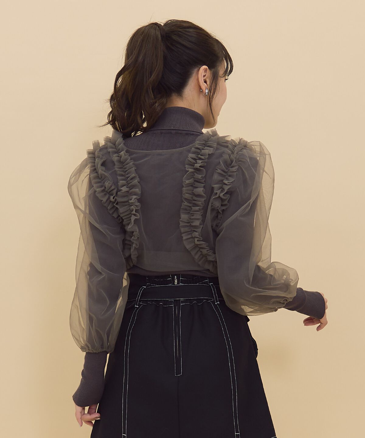 REDYAZEL「チュールボレロニット＆プルオーバーセット」|ニット・セーター|