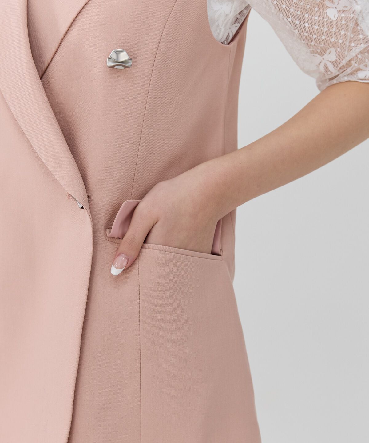 REDYAZEL「バックオープンベスト&times;フレアミニスカートセットアップ」|ワンピース|