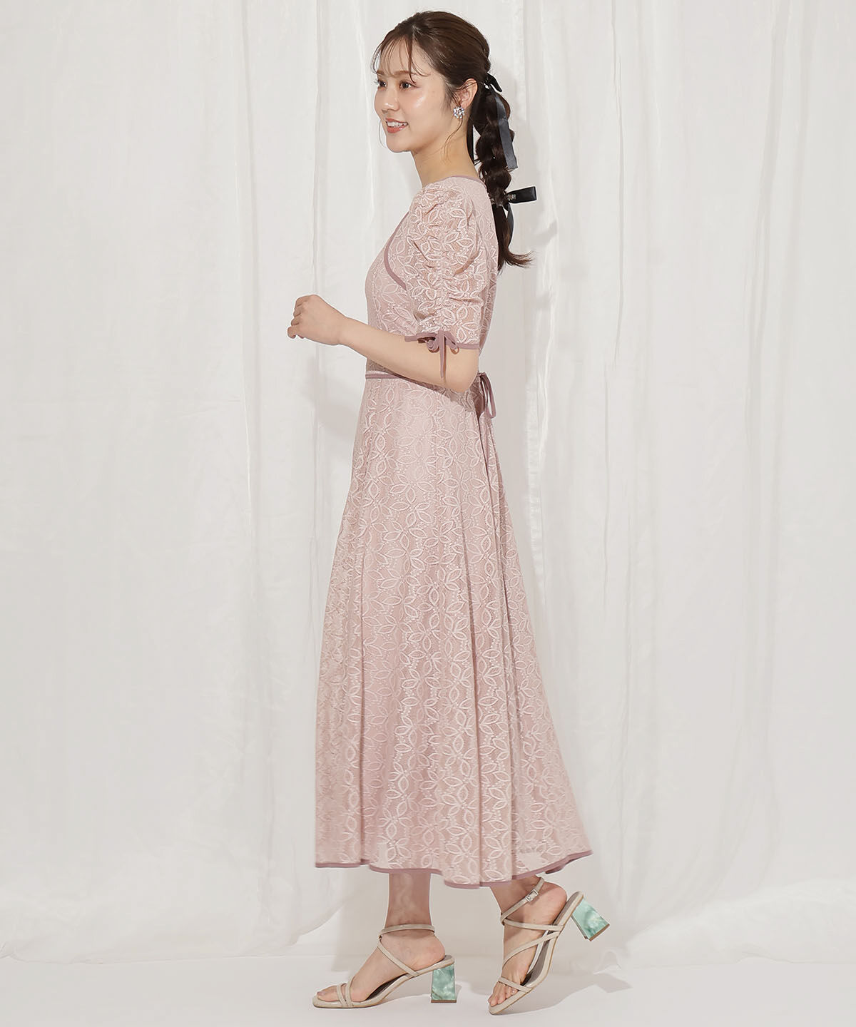 WILLSELECTION「配色レースワンピース」|ワンピース|