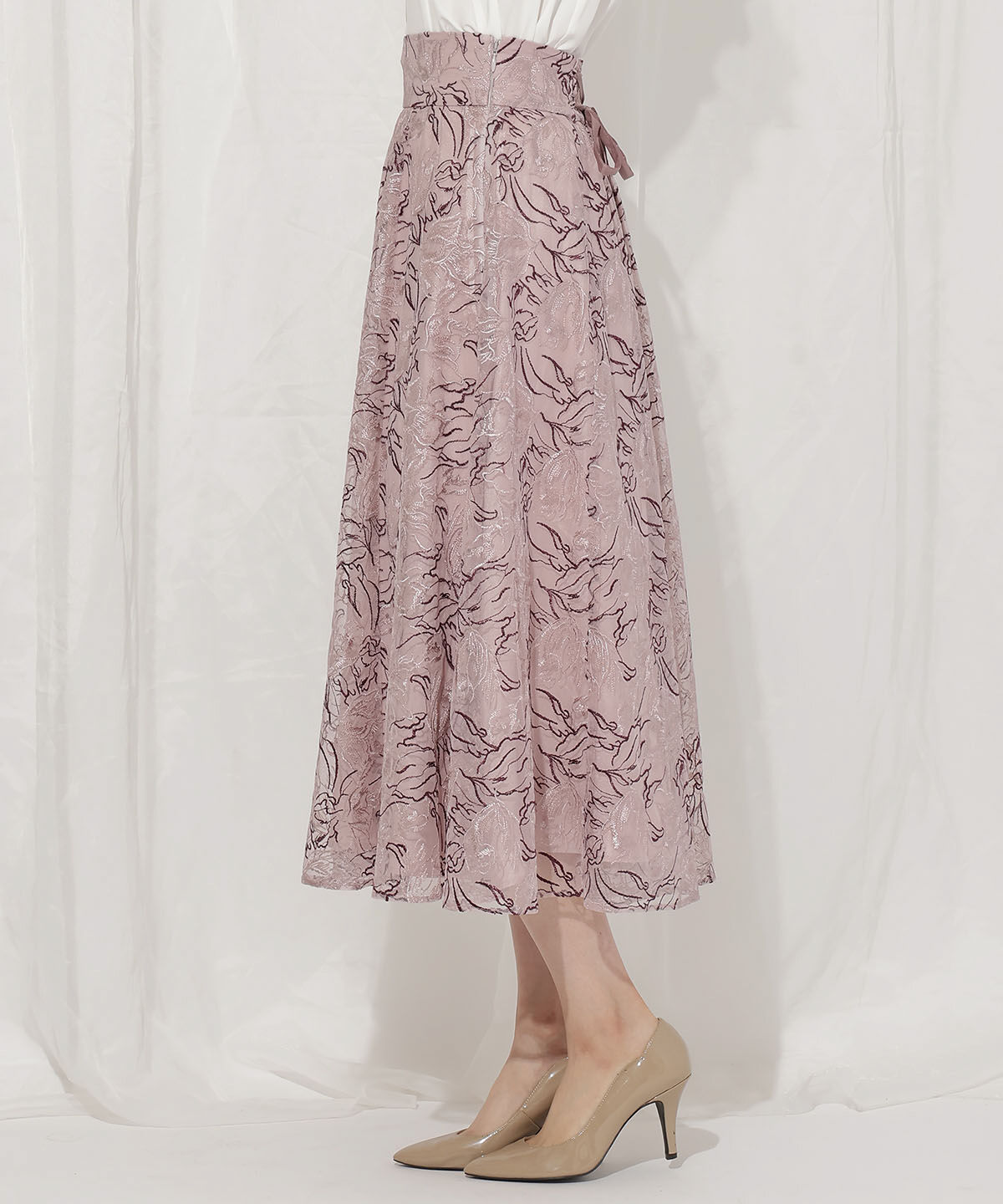 WILLSELECTION「チュールエンブロイダリーフレアスカート」|フレア|