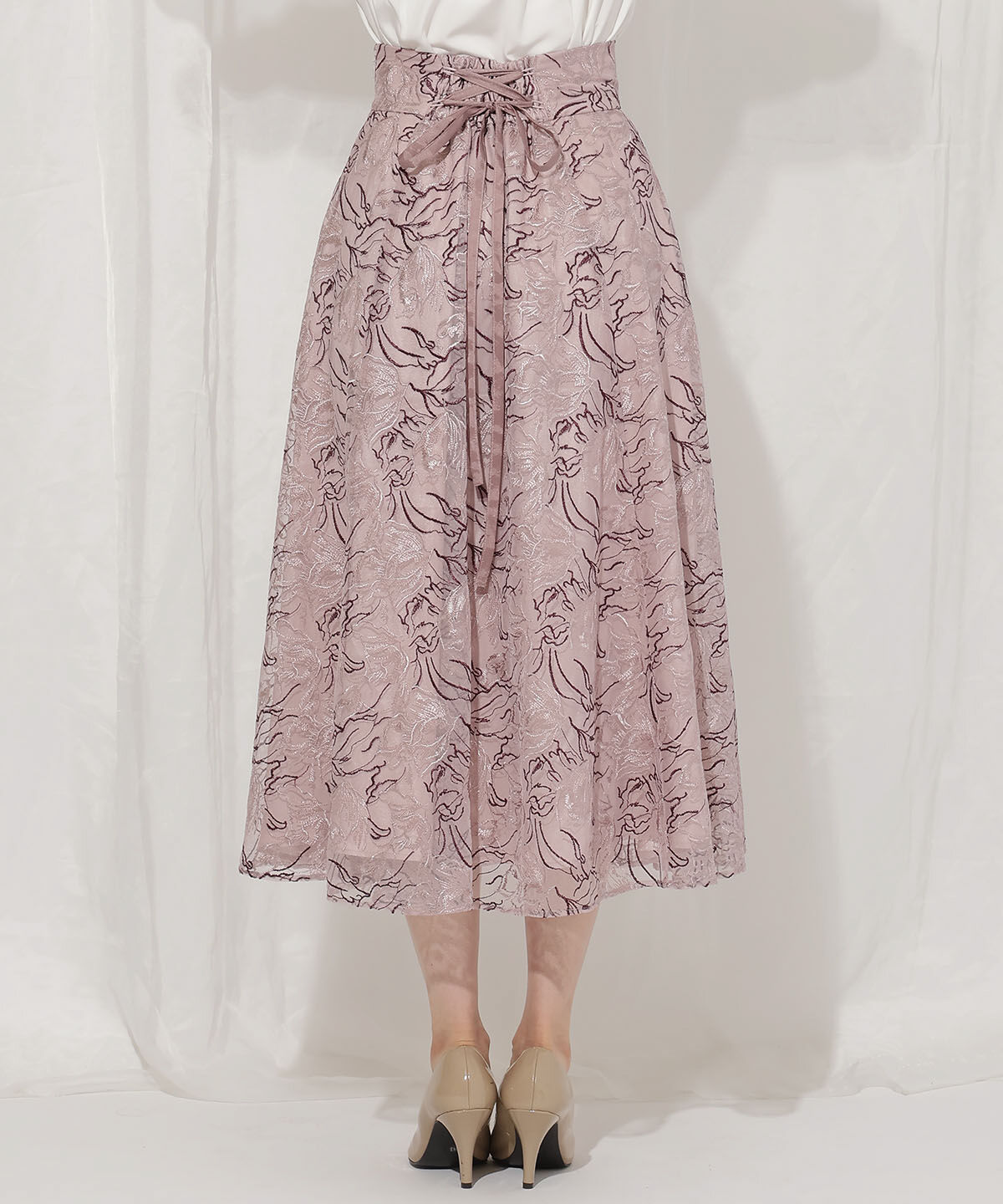 WILLSELECTION「チュールエンブロイダリーフレアスカート」|フレア|