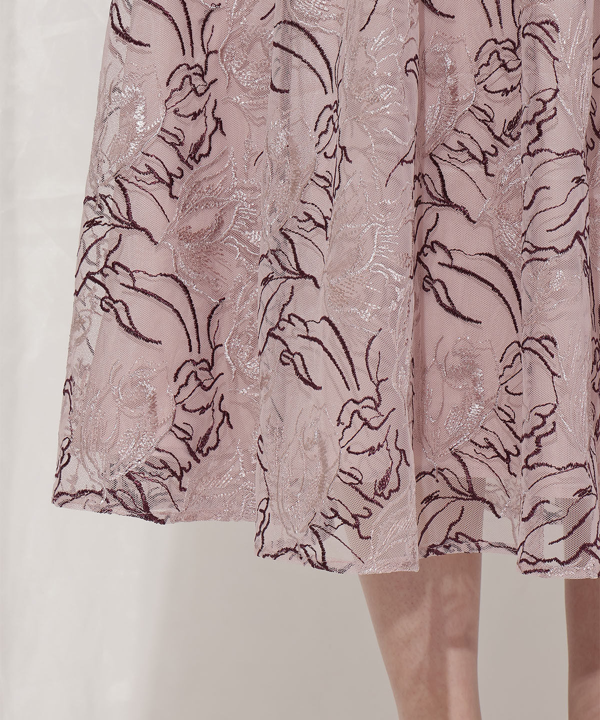 WILLSELECTION「チュールエンブロイダリーフレアスカート」|フレア|