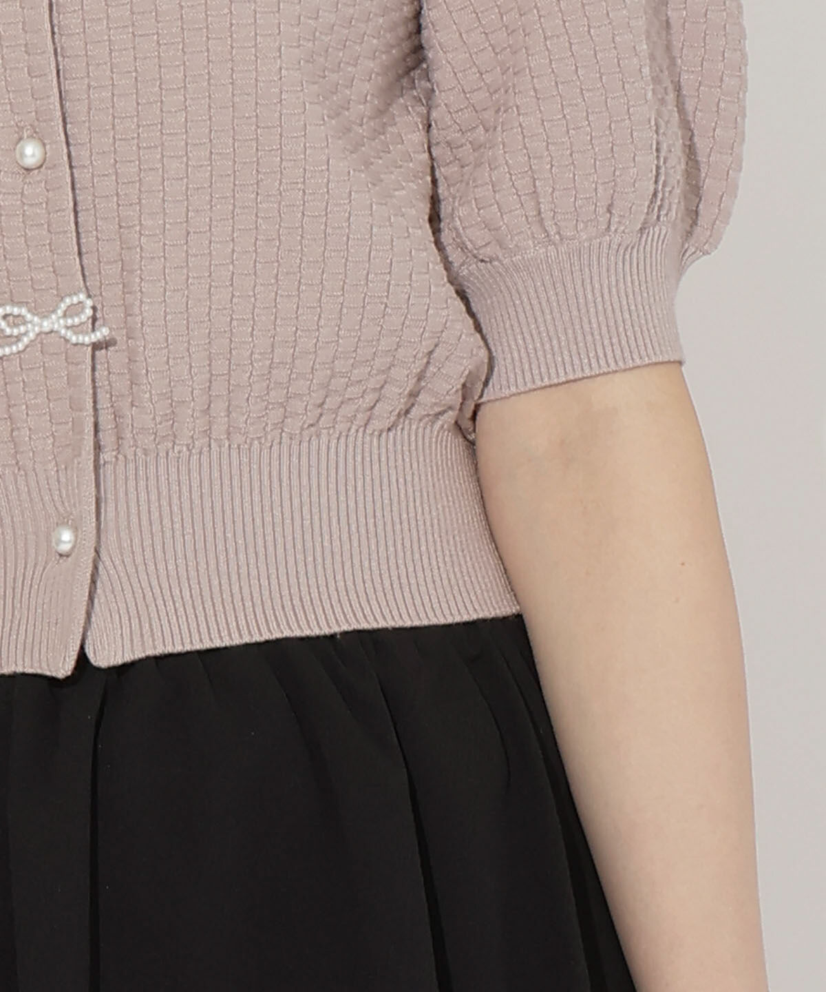 WILLSELECTION「パールリボンパフカーディガン」|カーディガン|