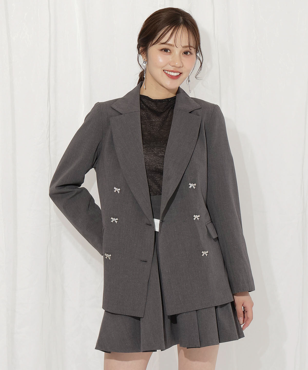 WILLSELECTION「リボンボタンジャケット」|テーラードジャケット|