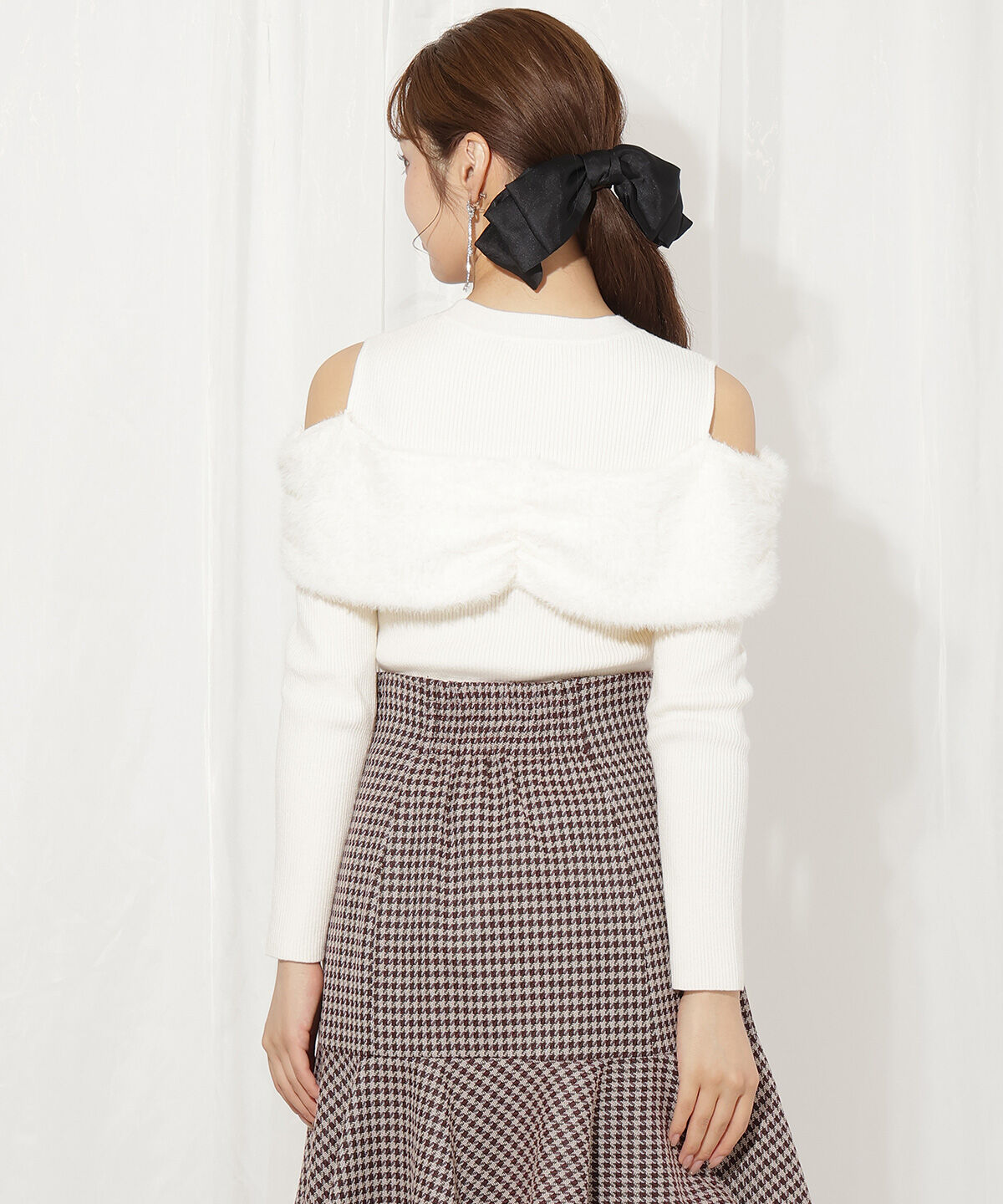 WILLSELECTION「シャギーリボンビジュートップス」|ニット・セーター|