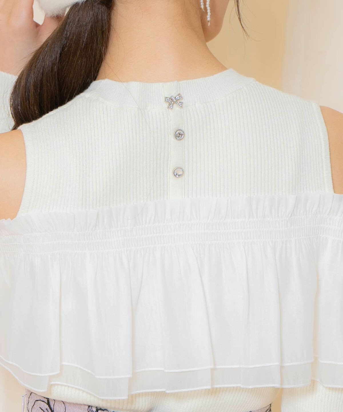 WILLSELECTION「シアーフリルニット」|ニット・セーター|