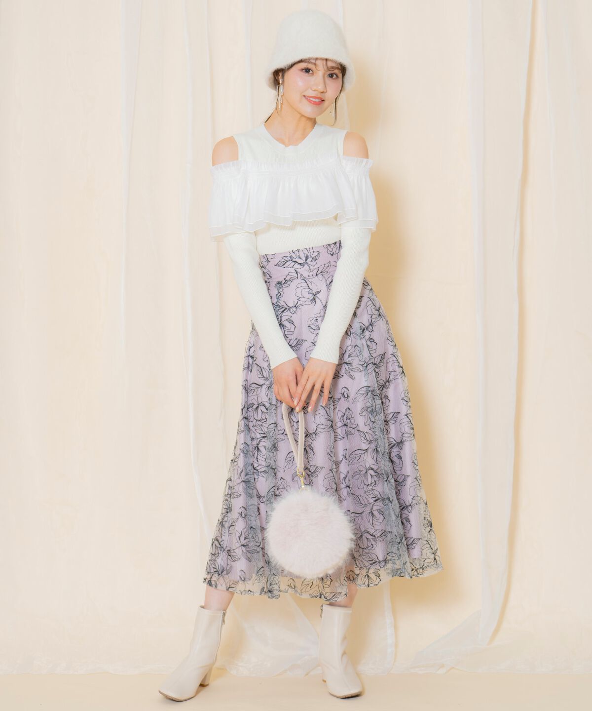 WILLSELECTION「シアーフリルニット」|ニット・セーター|