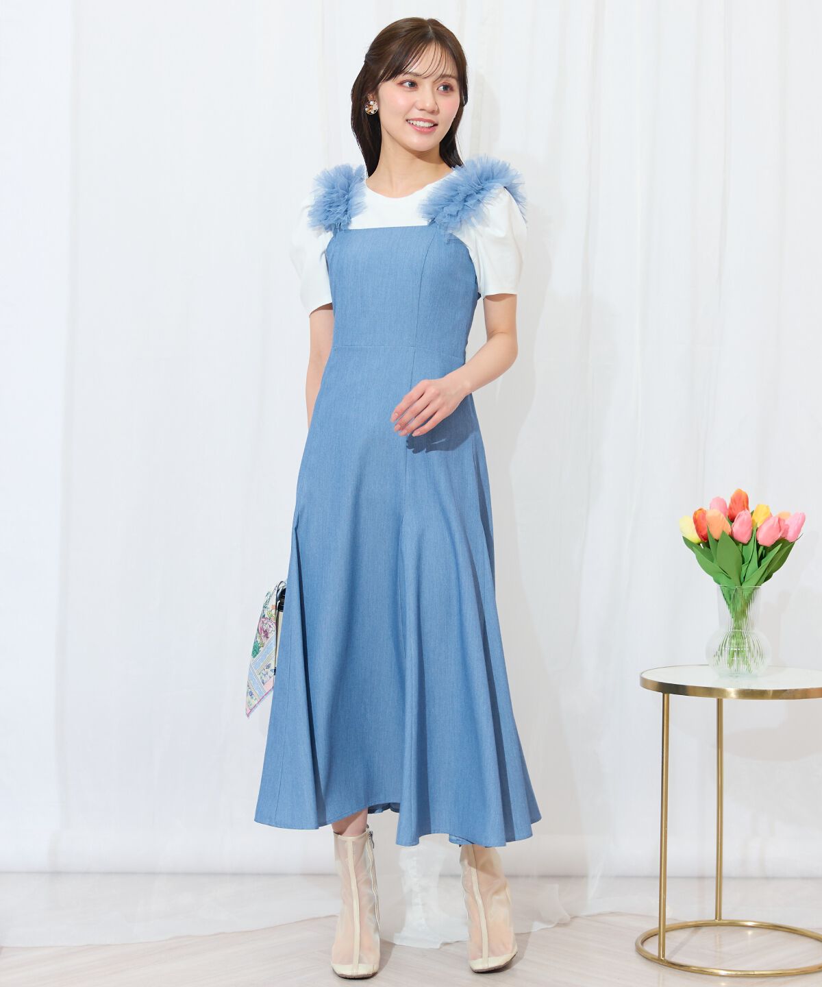 WILLSELECTION「チュールフリルマーメイドジャンスカ」|ワンピース|