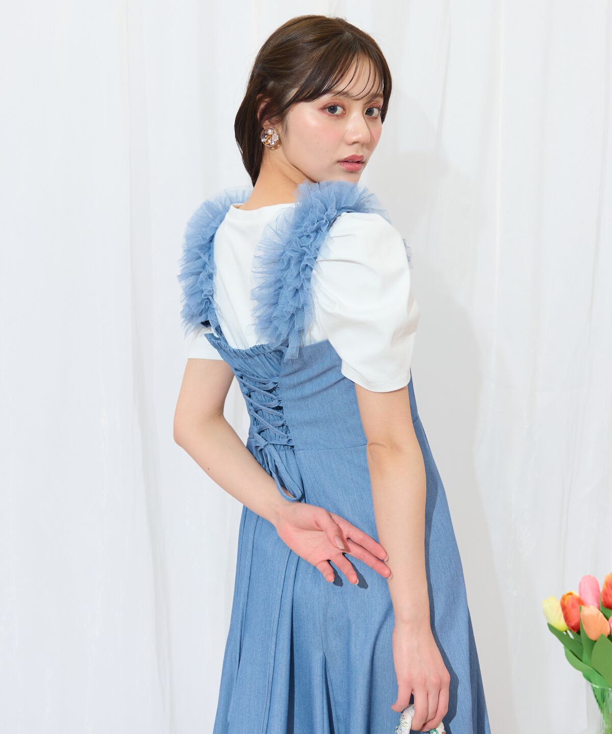 WILLSELECTION「チュールフリルマーメイドジャンスカ」|ワンピース|