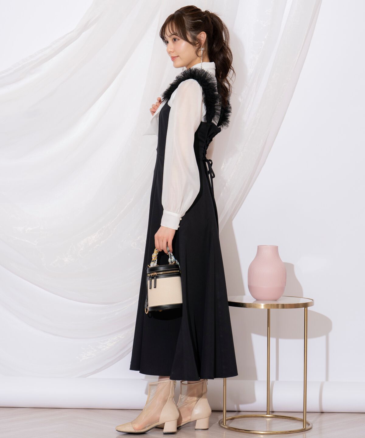 WILLSELECTION「チュールフリルマーメイドジャンスカ」|ワンピース|