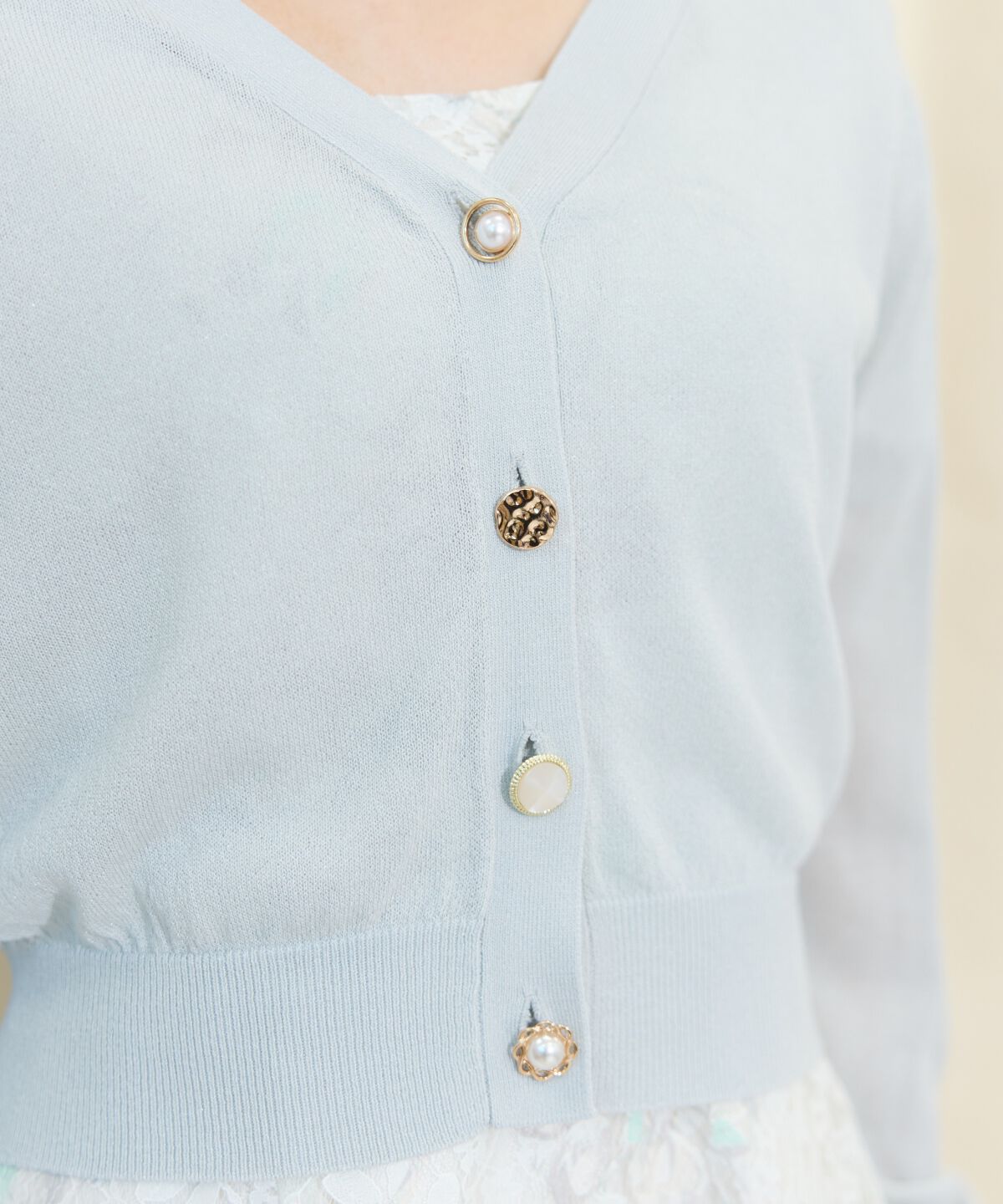 WILLSELECTION「アソートボタンシアーカーディガン」|カーディガン|