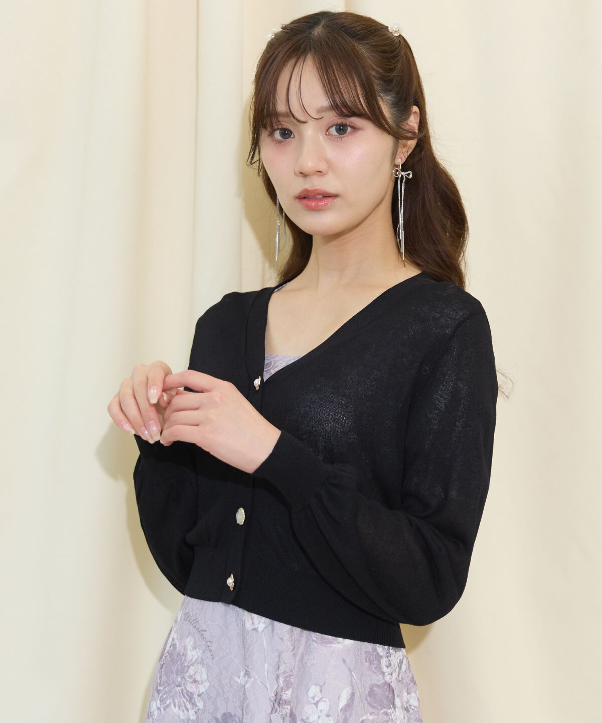 WILLSELECTION「アソートボタンシアーカーディガン」|カーディガン|