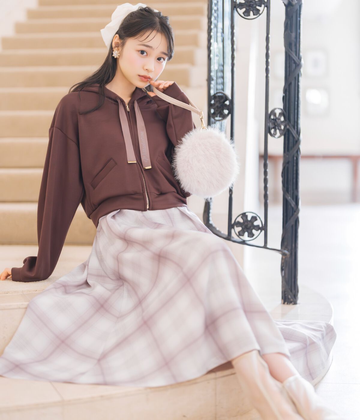 WILLSELECTION「オリジナルチェックタックフレアスカート」|フレア|