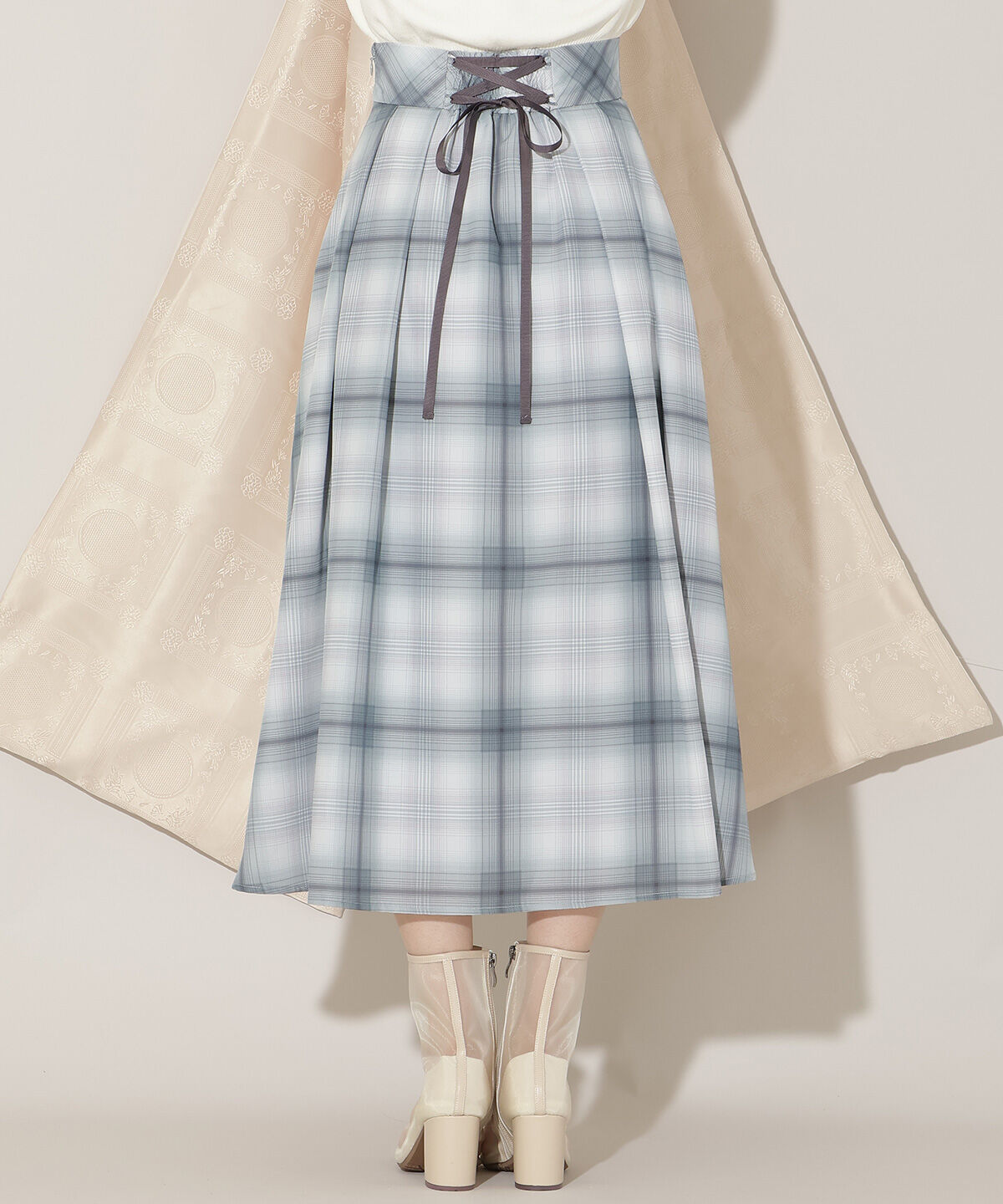 WILLSELECTION「オリジナルチェックタックフレアスカート」|フレア|