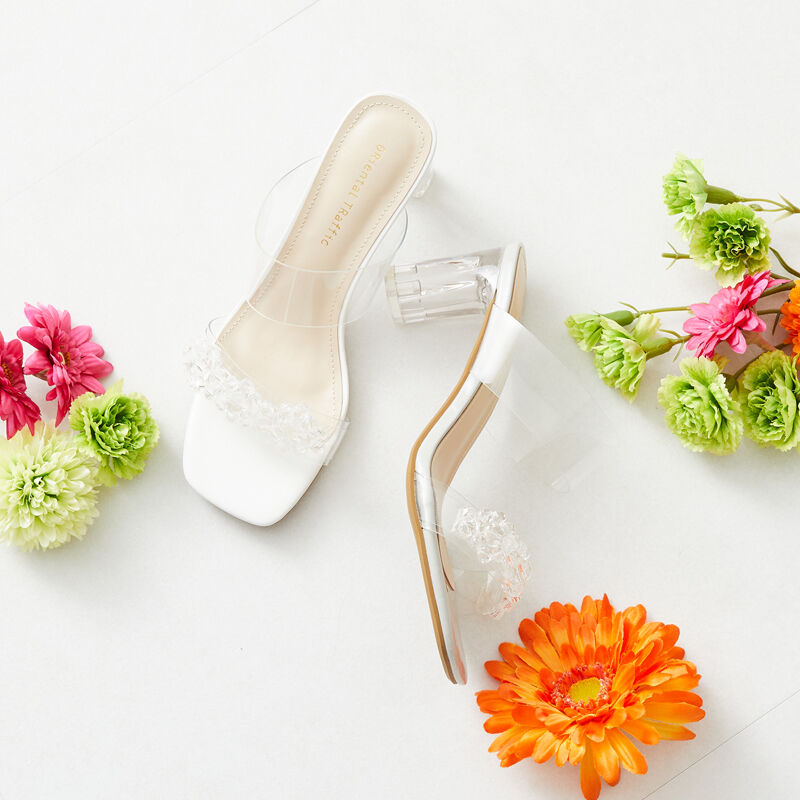 ORiental TRaffic「ビーズモチーフPVCサンダル/31207」|サンダル|WHITE