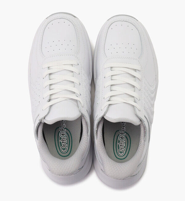 Orthofeet「【オーソフィート】ローム ワイド/ホワイト ナチュラルレザー/シューズ レディース」|スニーカー|