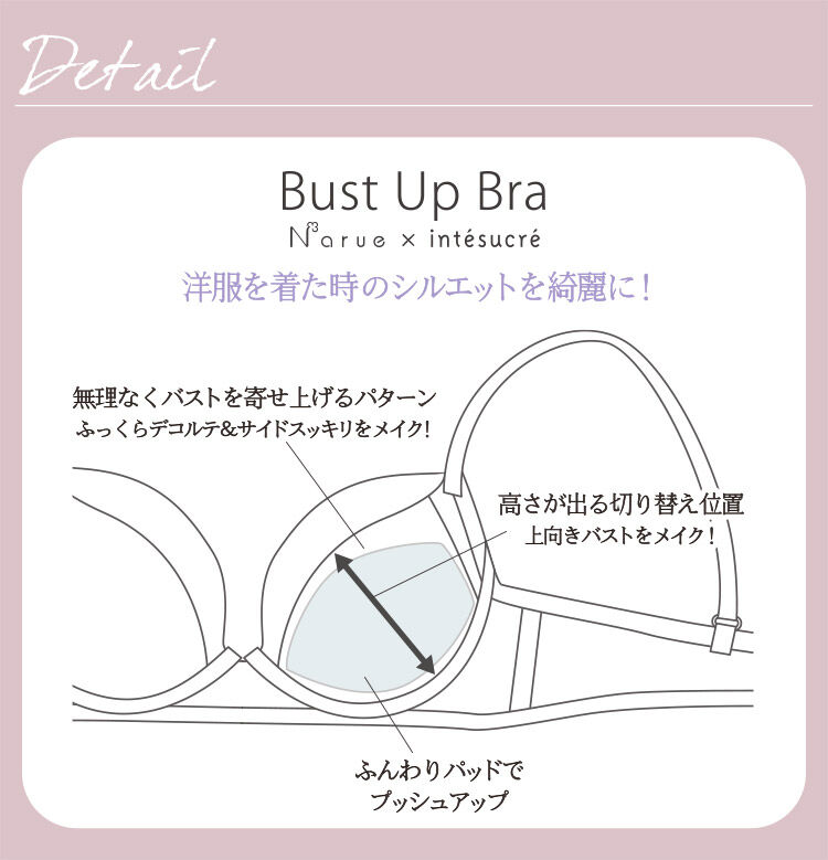 intesucre「アンテシュクレ narue&times;intesucre ブラジャー単品 B-F/60-75 IBT385」|インナー|