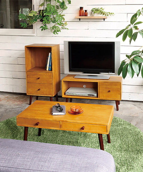  「北欧風家具　ココアチェスト」|トイレタリー・ランドリーグッズ|