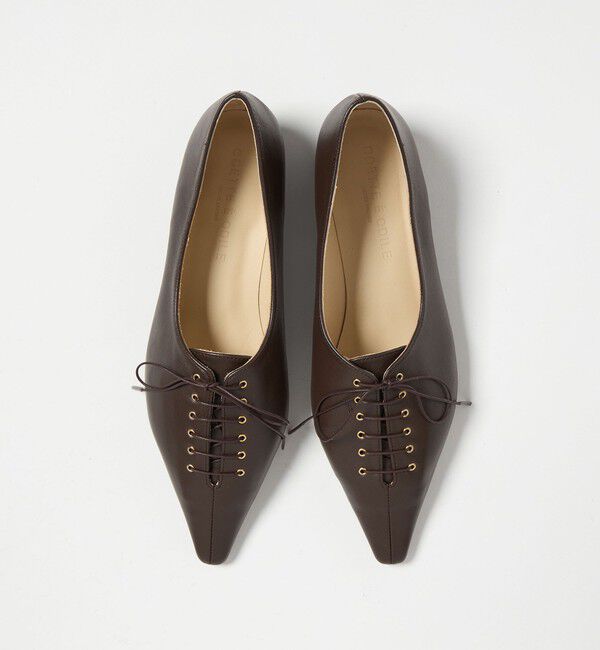 ODETTE E ODILE「ナローレースアップ フラット20&uarr;」|パンプス|DK.BROWN