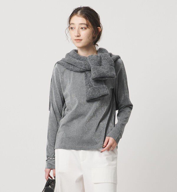 UNITED ARROWS「ラメ ロングスリーブ カットソー」|Tシャツ・カットソー|