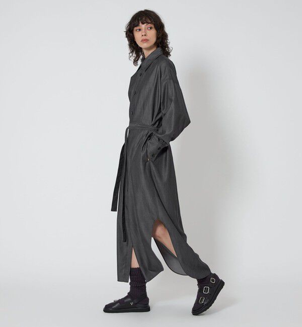 ASTRAET「＜ASTRAET＞デニムライク リボン シャツワンピース」|ワンピース|
