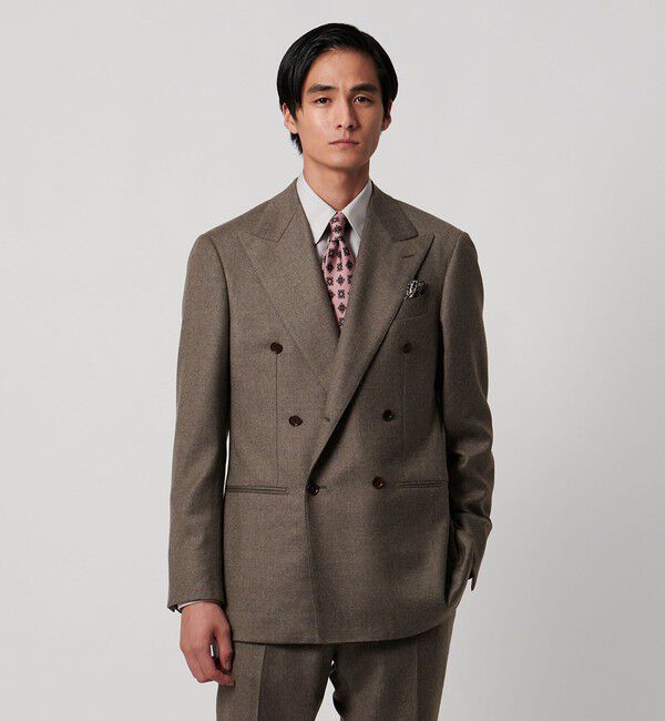 UNITED ARROWS「Vitale Barberis Canonico ライトフランネル ダブル6ボタン スーツ MC‐MODEL はっ水」|スーツ|