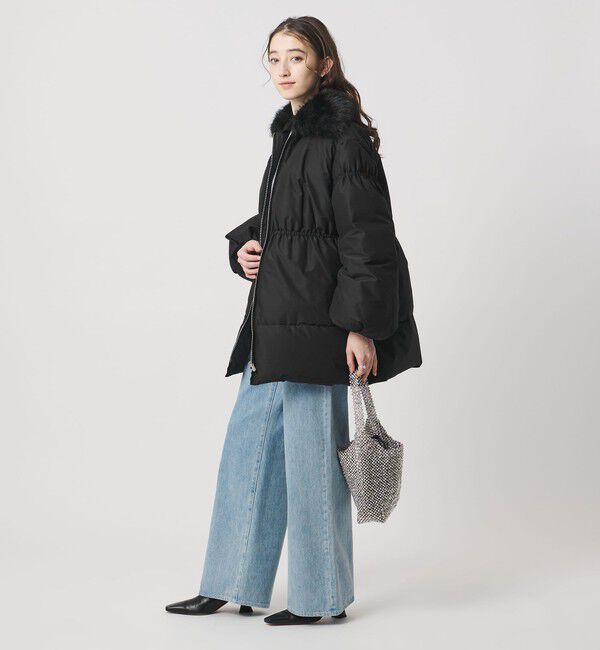 UNITED ARROWS「ペプラム ミドル ダウンコート」|ダウン|