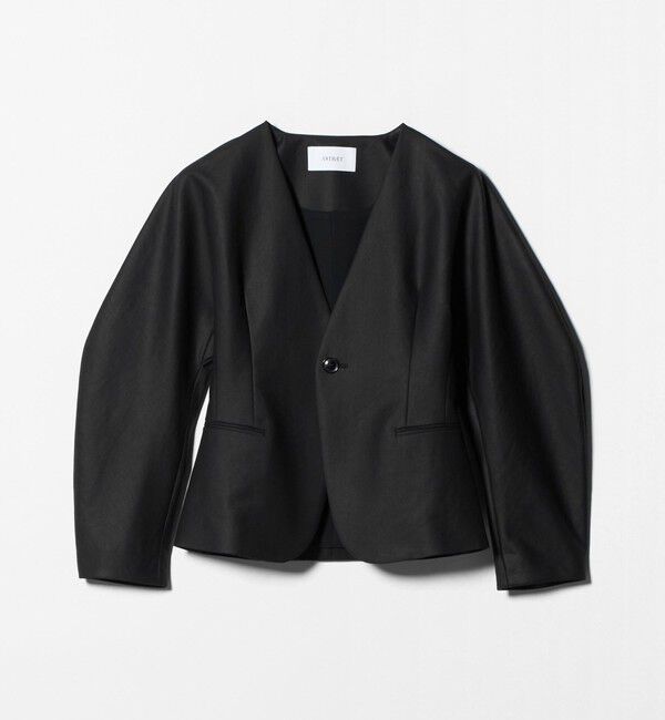 ASTRAET「＜ASTRAET＞コットン シェイプ ノーカラージャケット」|ノーカラージャケット|