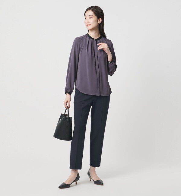 UNITED ARROWS「ダブルクロス スリムパンツ ‐ウォッシャブル‐」|スラックス|