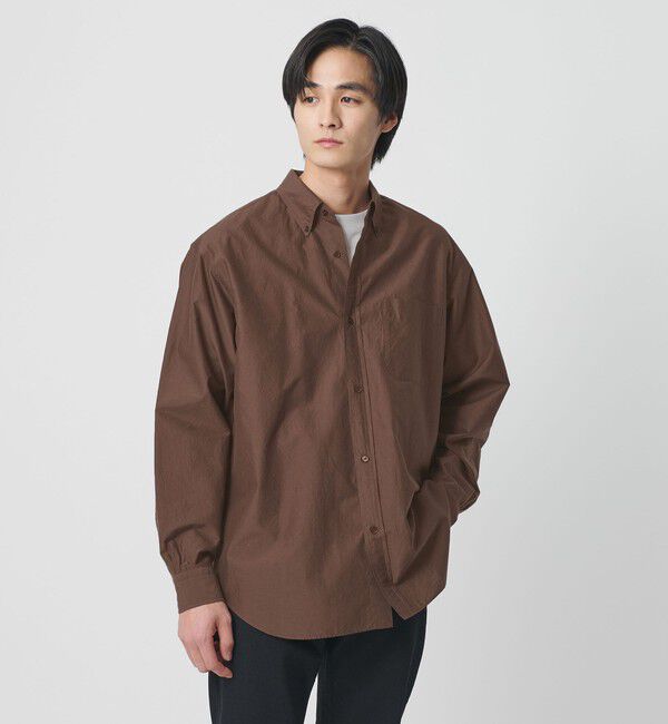 UNITED ARROWS「ヨネザワ シルクポプリン ボタンダウン シャツ「 SLOW &　」」|シャツ・ブラウス|DK.BROWN