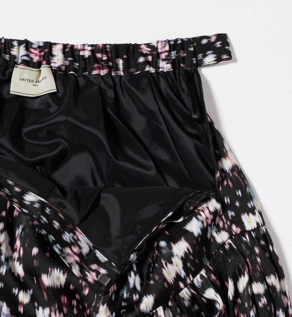 UNITED ARROWS「サテン フラワープリント スカート ‐ウォッシャブル‐」|スカート|