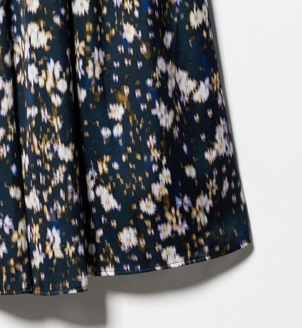 UNITED ARROWS「サテン フラワープリント スカート ‐ウォッシャブル‐」|スカート|