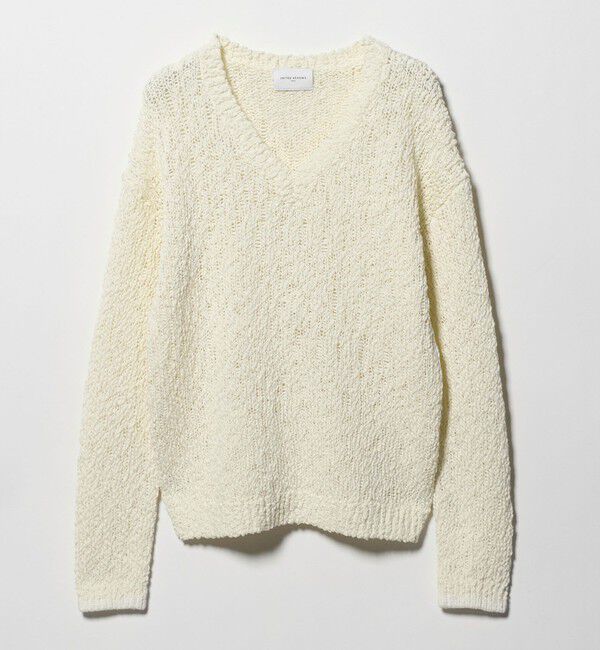 UNITED ARROWS「カラーミックス Vネックニット」|ニット・セーター|OFF WHITE