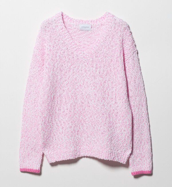 UNITED ARROWS「カラーミックス Vネックニット」|ニット・セーター|LT.PINK