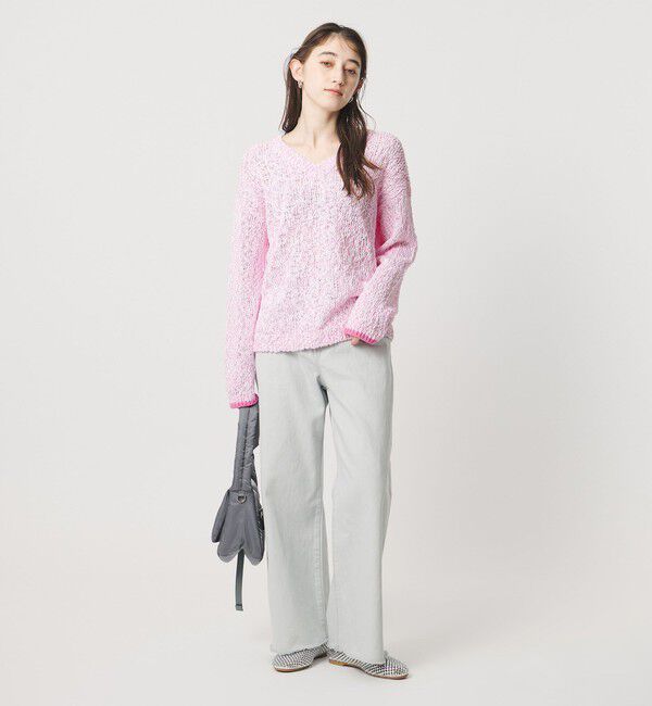 UNITED ARROWS「カラーミックス Vネックニット」|ニット・セーター|