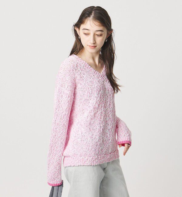 UNITED ARROWS「カラーミックス Vネックニット」|ニット・セーター|