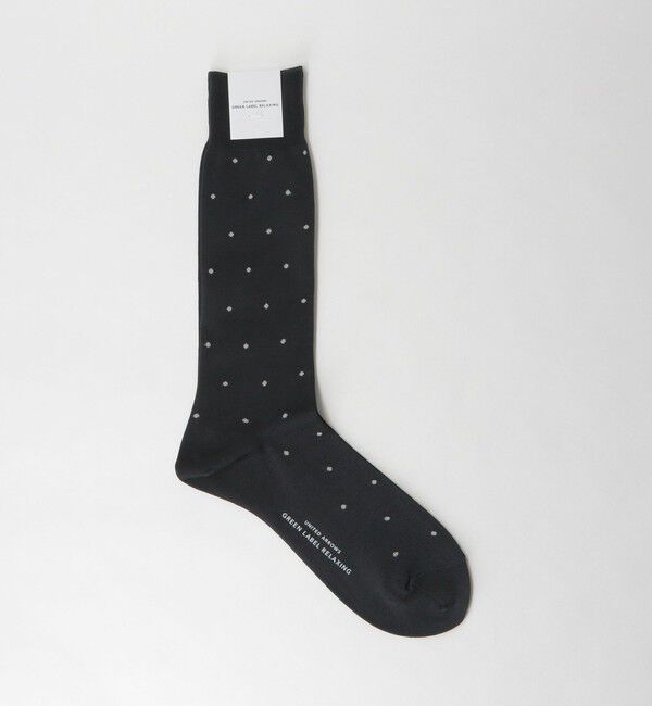 UNITED ARROWS green label relaxing「シルケット ドット ドレスソックス」|ソックス|DK.GRAY