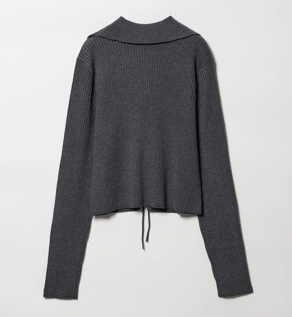 EMMEL REFINES「＜EMMEL REFINES＞EM フロントリボン エリツキ ニット」|ニット・セーター|