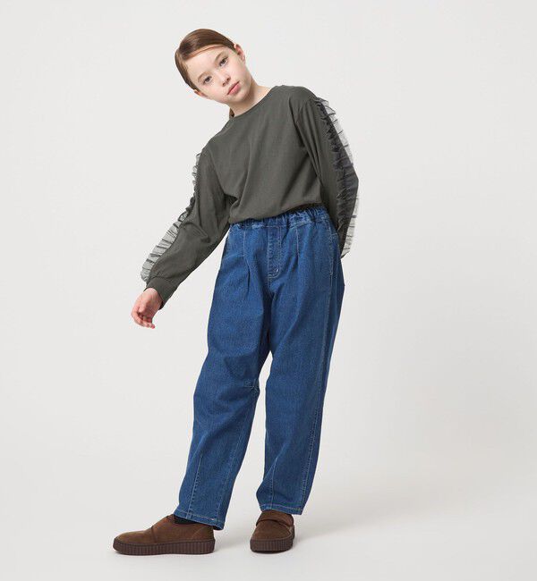 UNITED ARROWS green label relaxing「袖フリル ロンT / キッズ  100cm-160cm」|Tシャツ・カットソー|