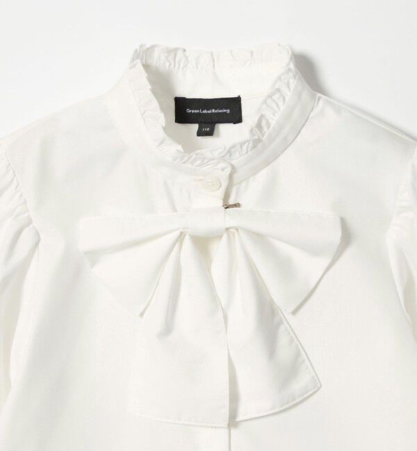 UNITED ARROWS green label relaxing「スタンドカラー フリルリボン ブラウス/ キッズ 110cm-130cm」|シャツ・ブラウス|