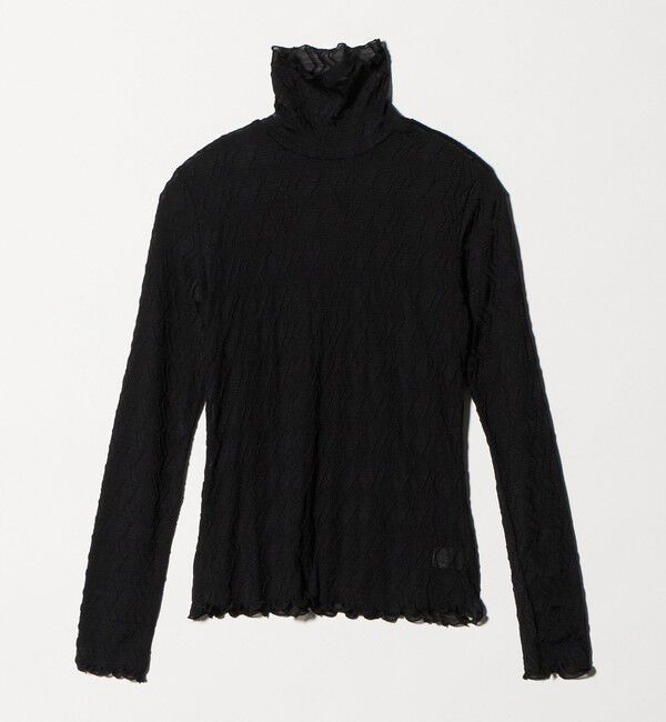 EMMEL REFINES「＜EMMEL REFINES＞EM ナミナミ シアータート ルカットソー」|Tシャツ・カットソー|BLACK