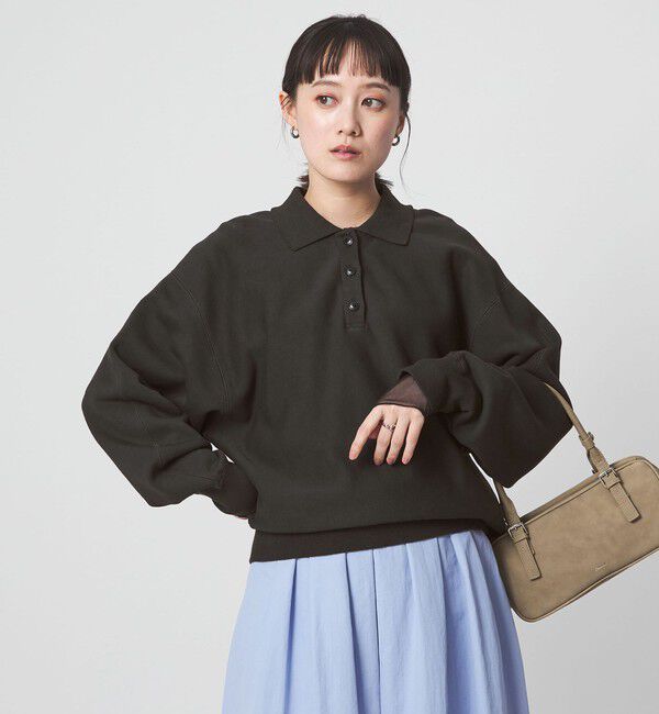 UNITED ARROWS green label relaxing「ポロカラー スウェット」|スウェット・ジャージ|DK.GRAY