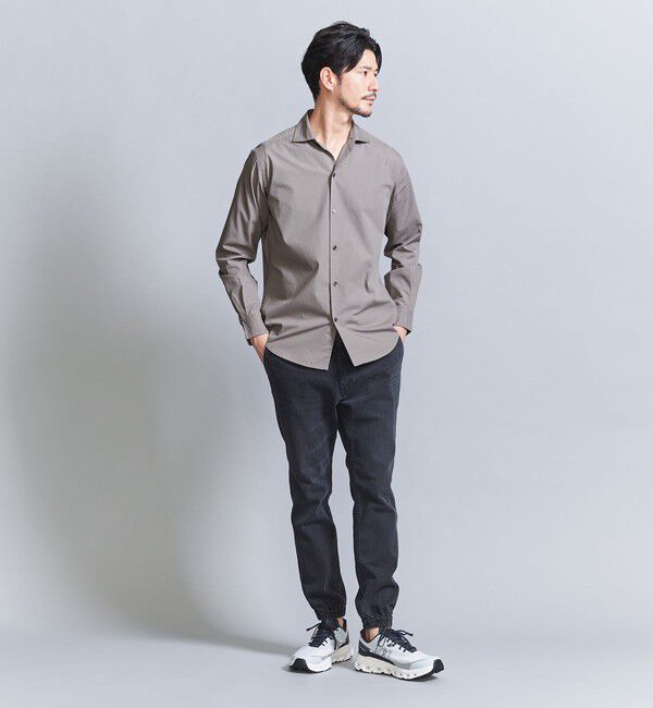 BEAUTY&YOUTH UNITED ARROWS「【WEB限定 WARDROBE SMART】コットン ワイドカラー スキッパー シャツ」|シャツ・ブラウス|